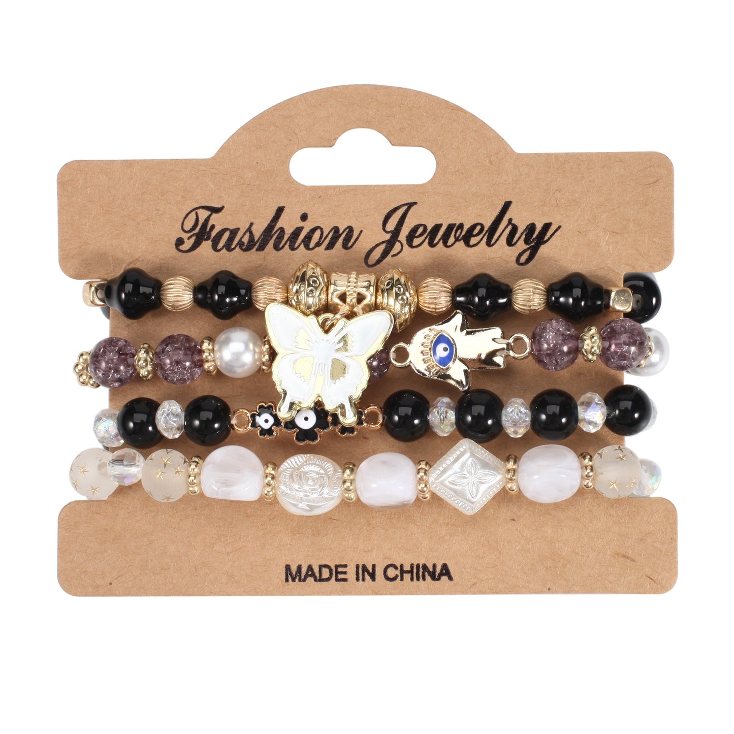 Spring Bohemian Butterfly Flower Palm Pattern Bracelets