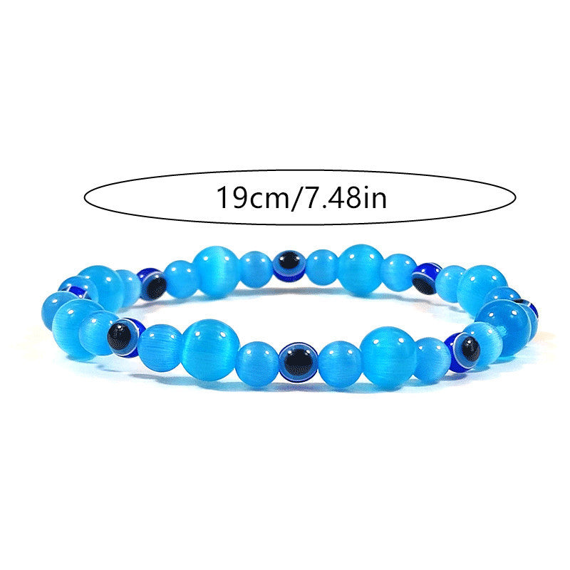 Opal Devil's Eye Spacer Beads Fashion Single Bracelet