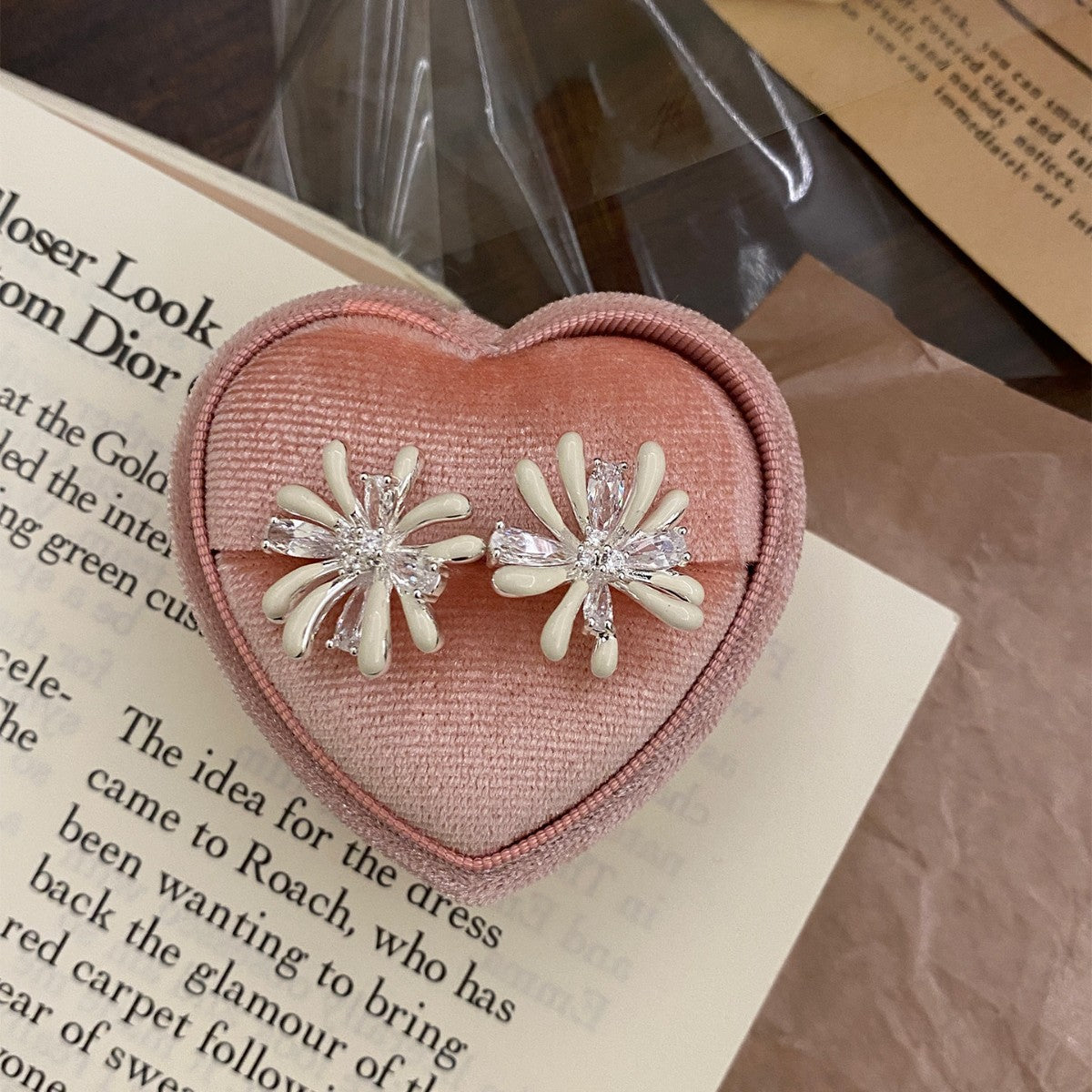 Zirconium Drip Glazed Fireworks Female Niche High Sense Graceful Exquisite Rings