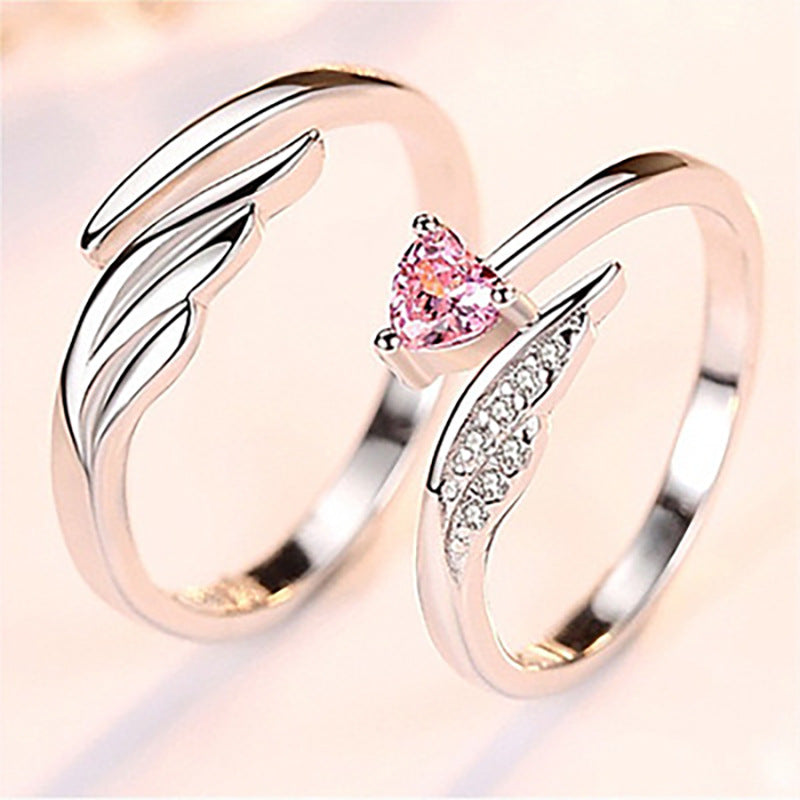 Women's & Men's Couple Simulation Diamond Opening Zircon Classic Rings