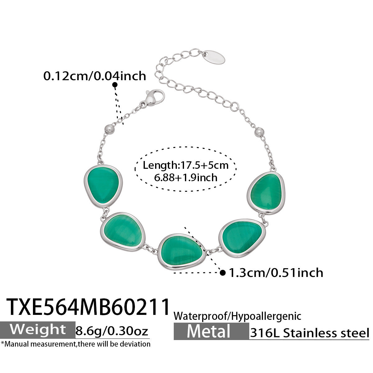 Li Affordable Luxury Style Cut Water Drop-shaped Opal Female Stainless Necklaces