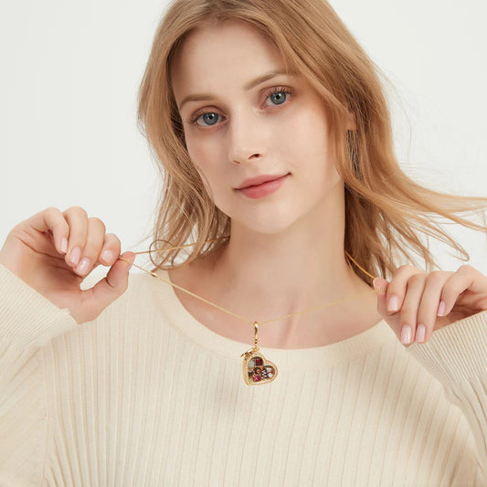 Open Close Chocolate Love Heart Storage Pendants