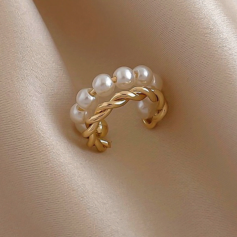 Women's Low Price Light Luxury Premium Temperamental Pearl Eardrops Rings