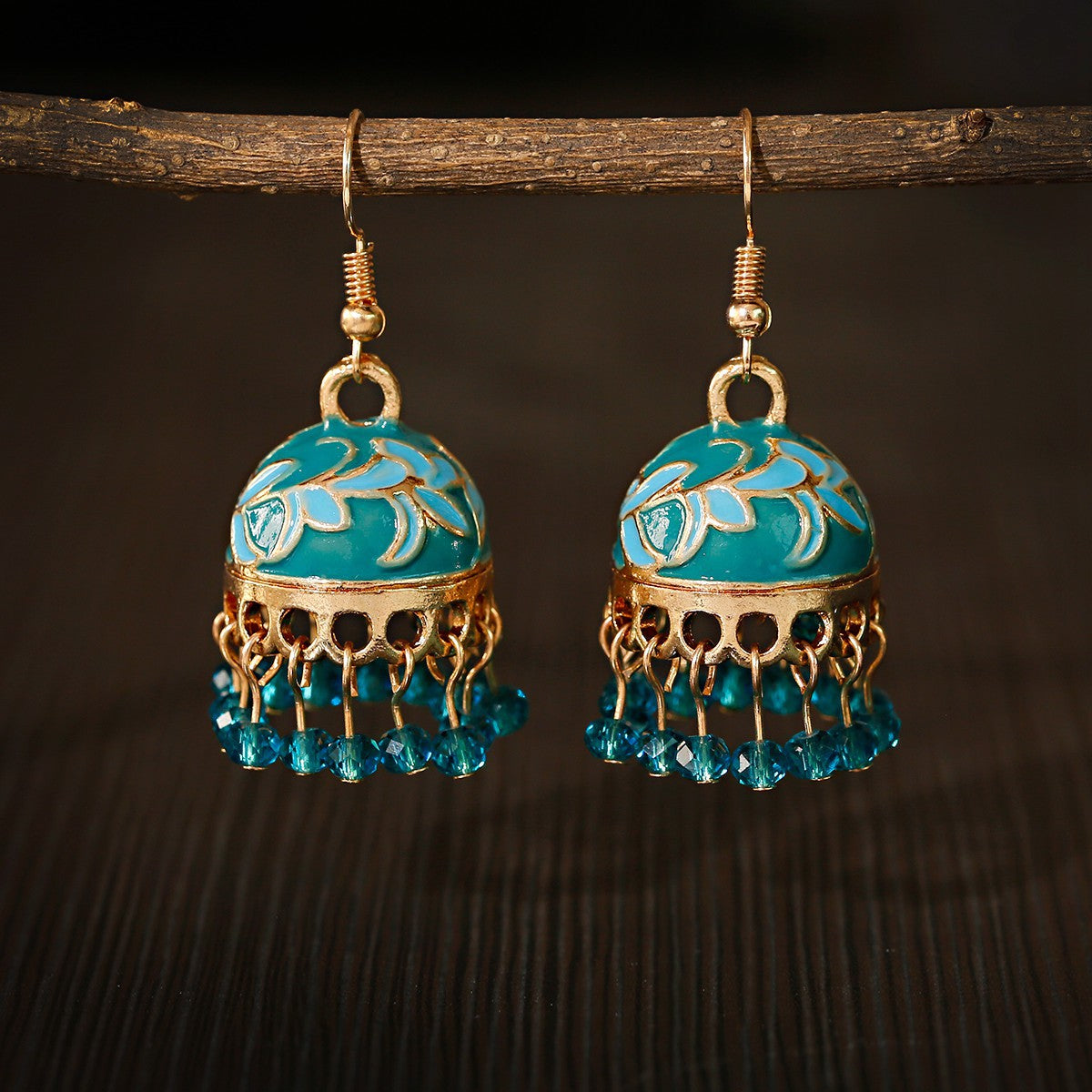 Women's Ethnic Style Bohemian Temperament Small Beads Enamel Earrings
