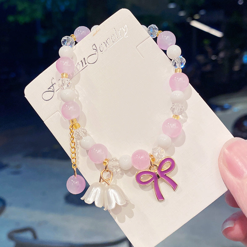 Good-looking Bow Lily Scenic Spot Stall Bracelets