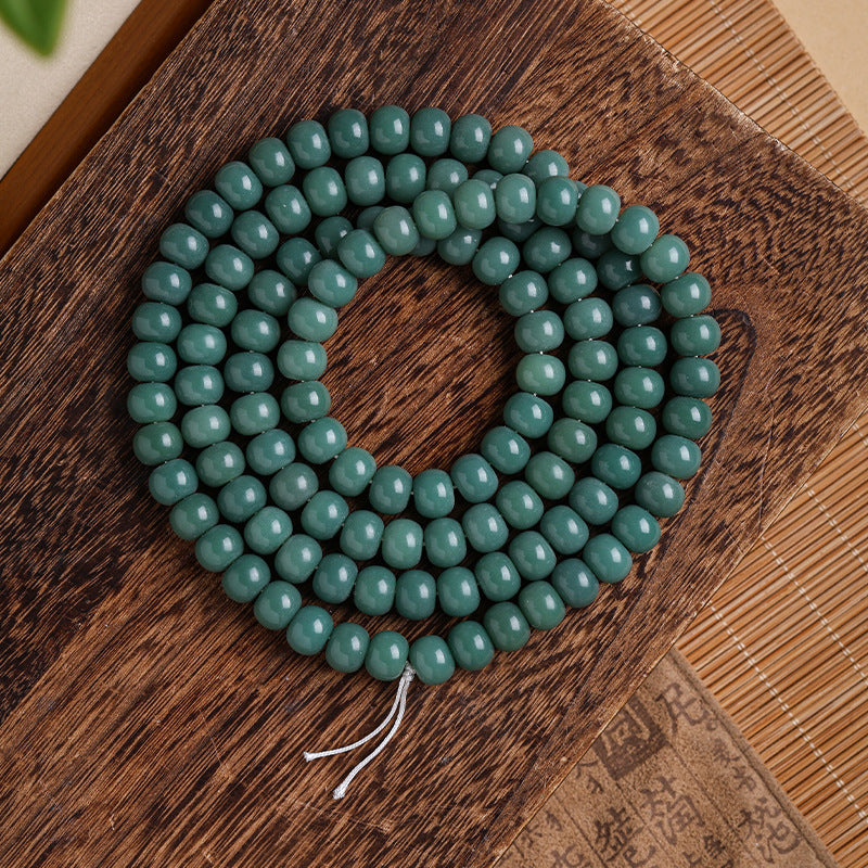 Beeswax Yellow Old Materials Flat Round Bead Bracelets