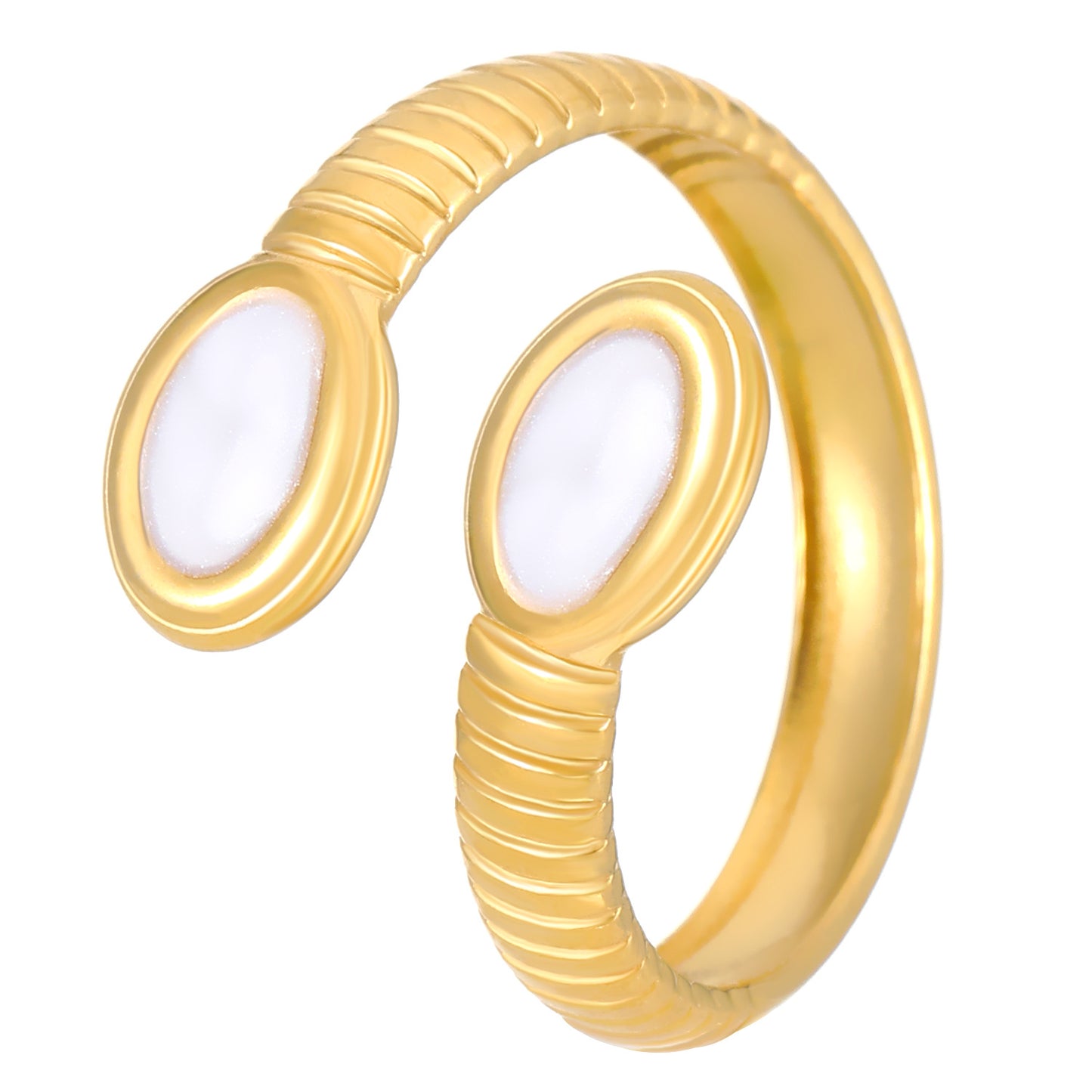 Women's Dripping Open Fashionable Gold-plated Irregular Stainless Rings