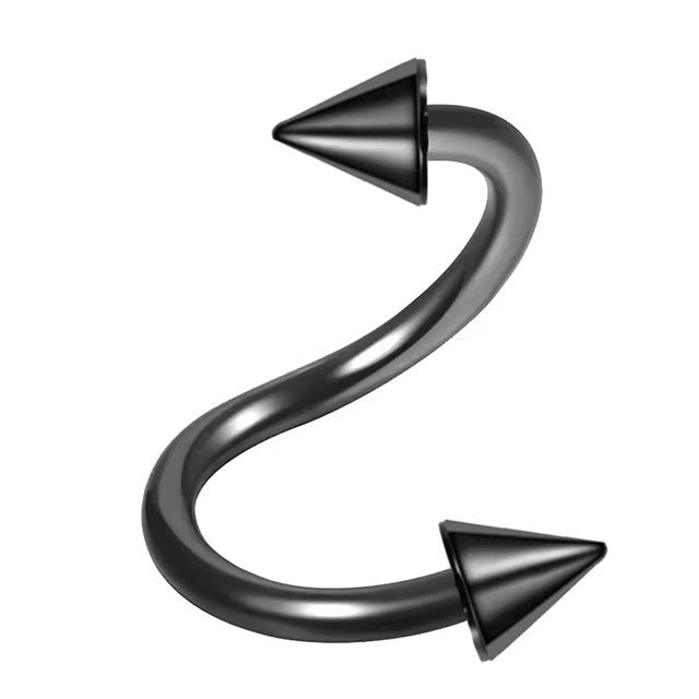 Stainless Steel S-shaped Spiral Eyebrow Nose Titanium Labret Rings