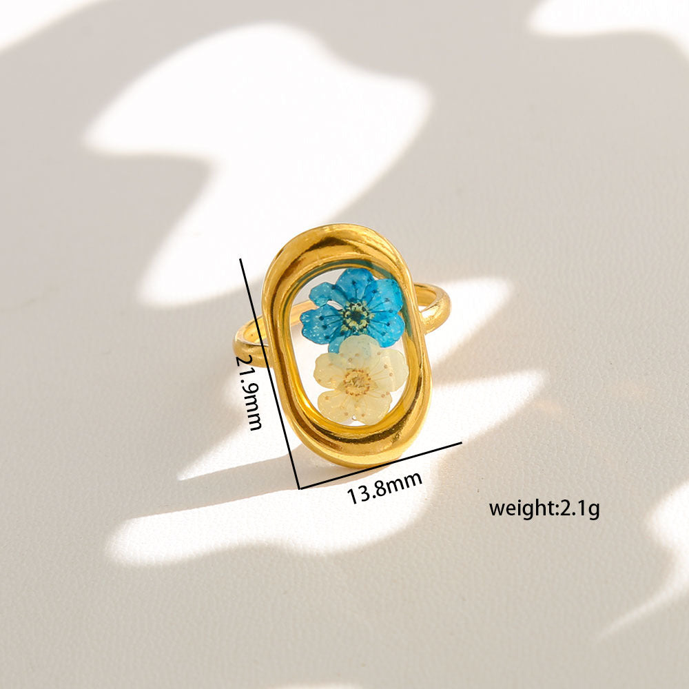 Opening Design Adjustable Niche Stainless Steel Ring
