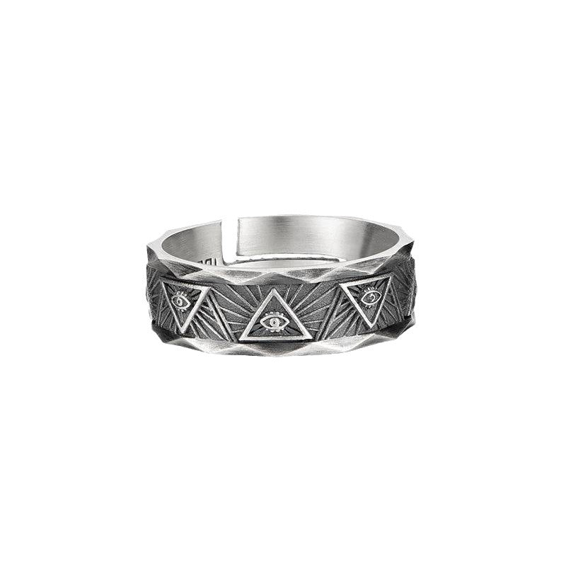 Men's Design Sense Niche Retro Personalized Index Ring