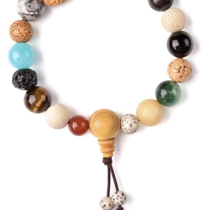 Women's & Men's Bodhi Seed Rosary Eighteen Prayer Beads Bracelet