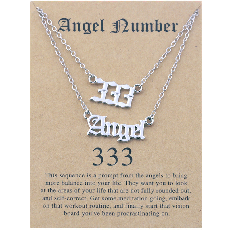 Angel Lucky Number Suit Clavicle Chain Necklaces