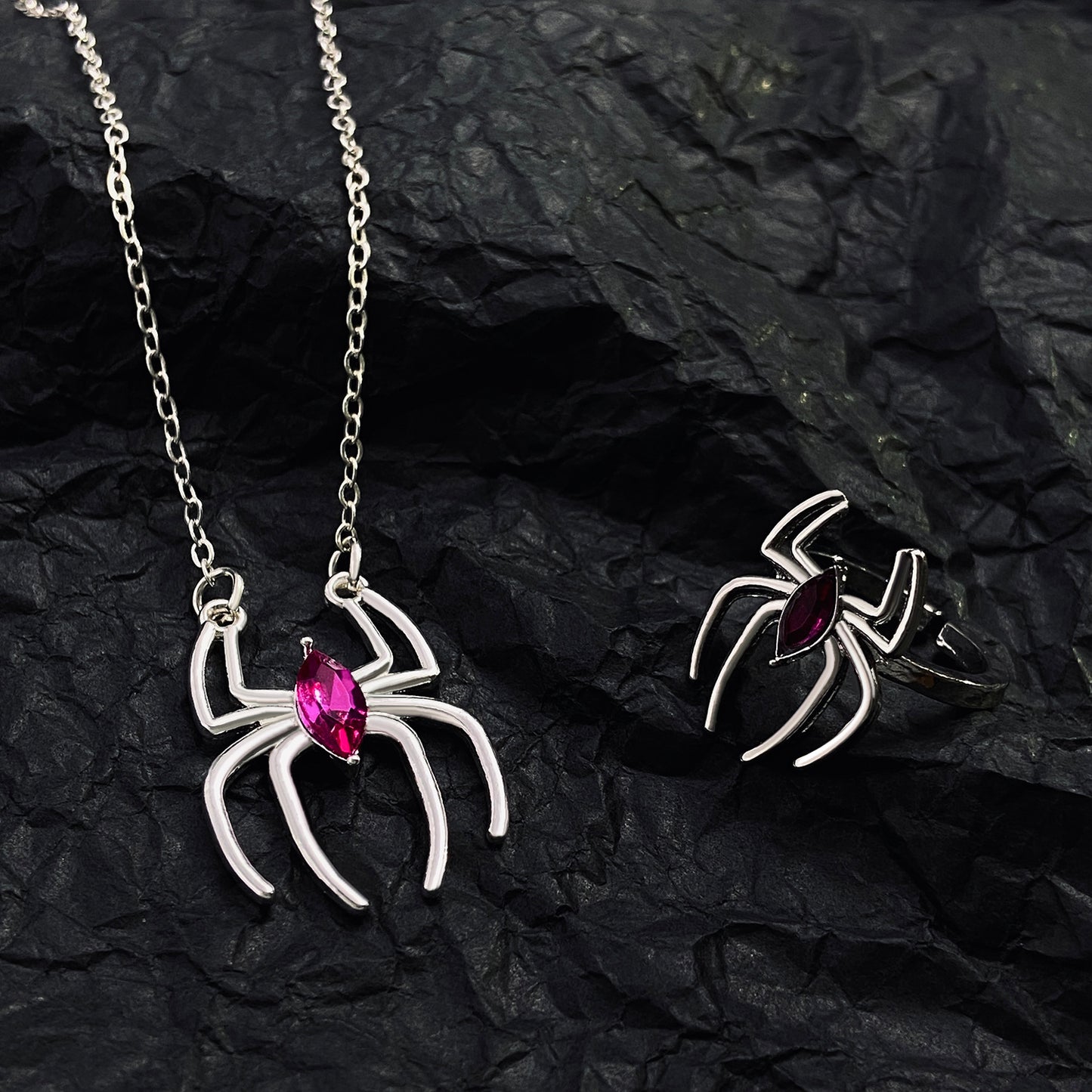 Spider Retro Exaggerated Dark Style Niche Jewelry Set