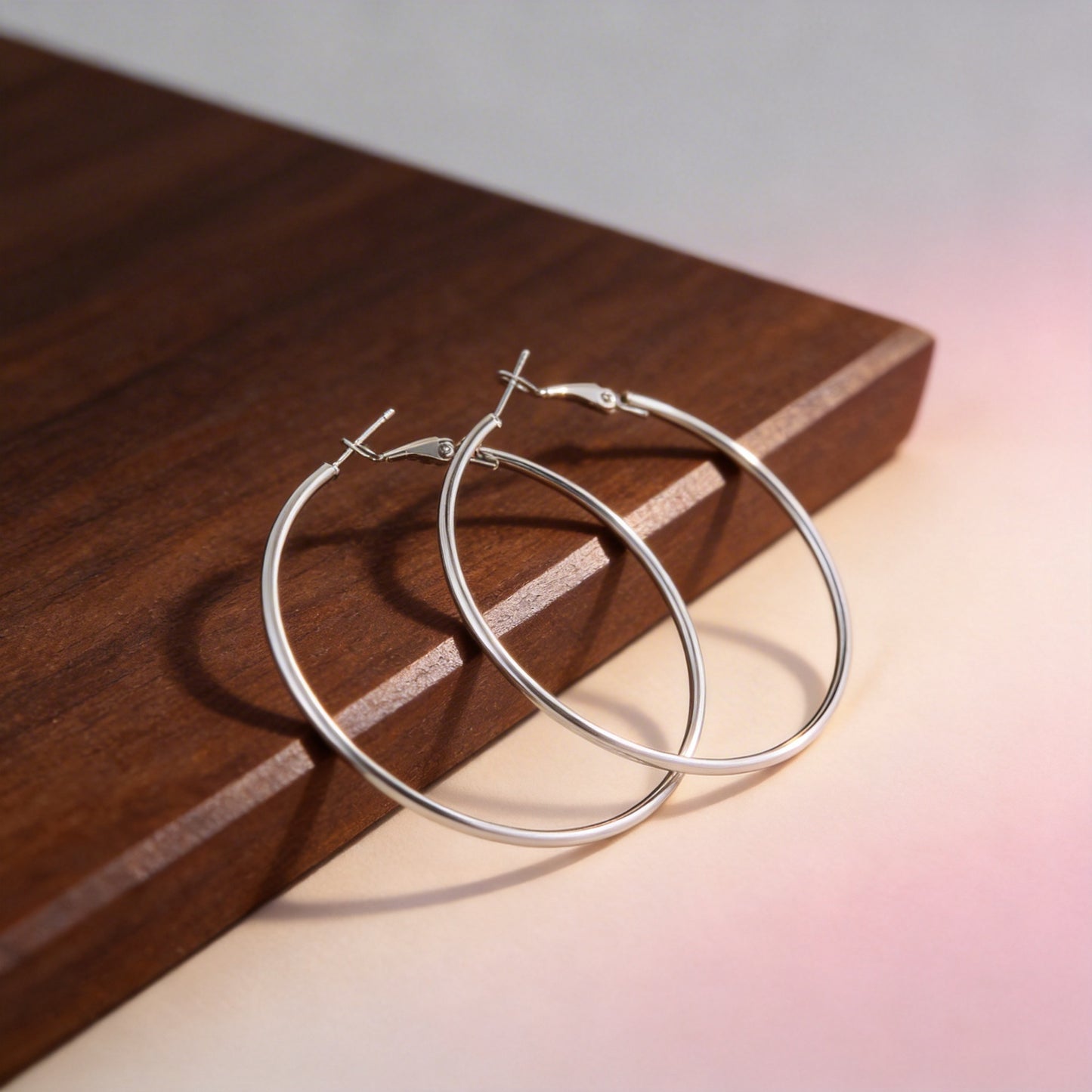 High Sense Big Circle Female Personality Simple Exaggerated Graceful Earrings
