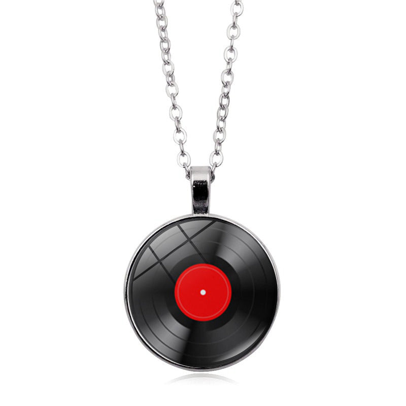 Women's Gramophone Record Pattern Time Stone Fashion Accessories Necklaces