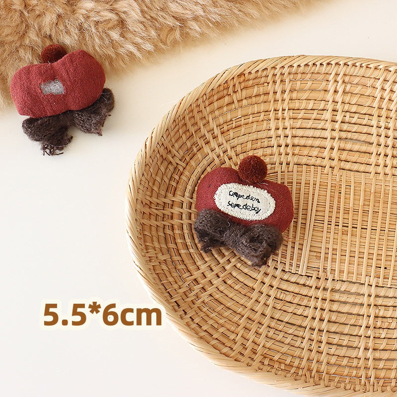 Filled Cartoon Cat Mushroom Hairpin Clothing Jewelry Accessories