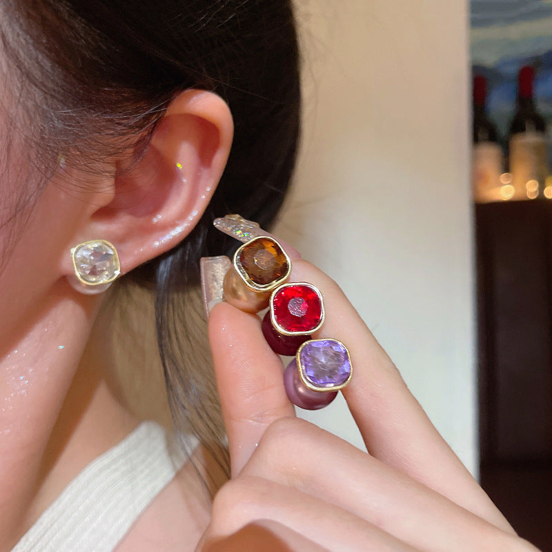 Women's For Light Luxury Minority Advanced Feeling Crystal Earrings