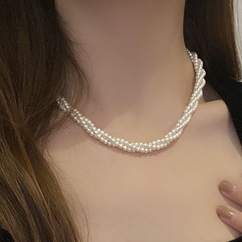 Women's Stitching Heart Clavicle Chain Light Luxury Necklaces