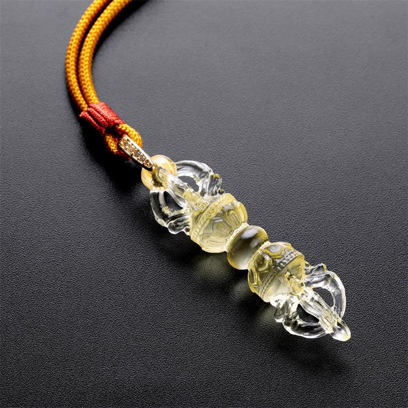 Women's & Men's Stone Diamond Monster Subduing Club Couple Necklace