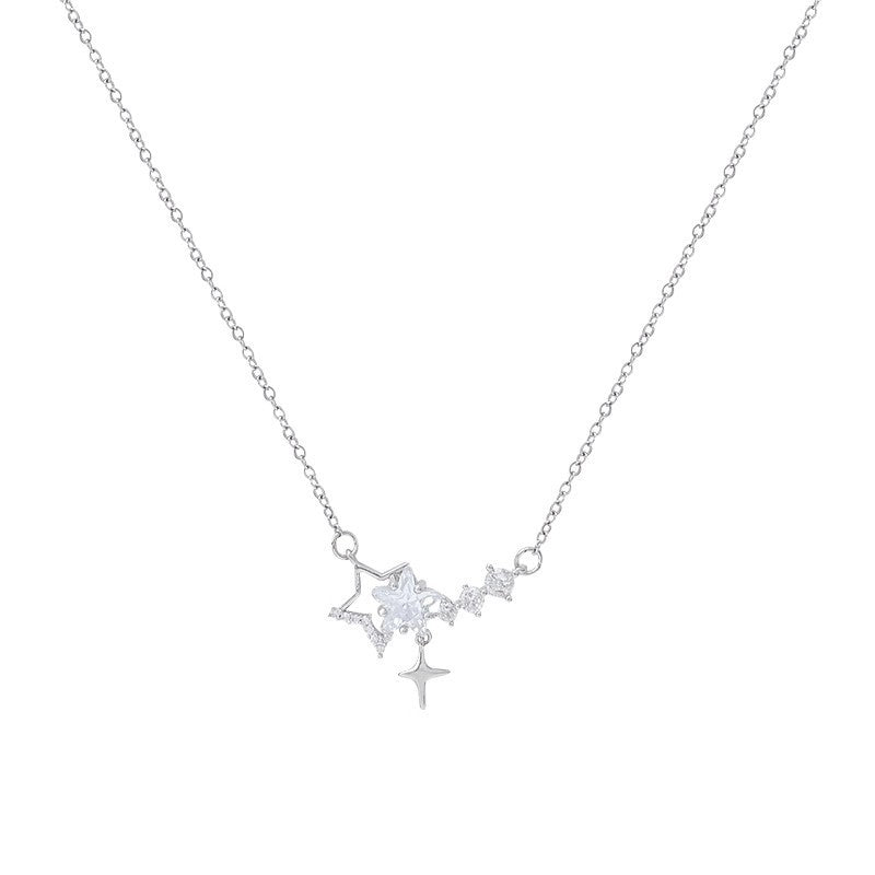Super Shiny Full Zircon Starry Light Luxury Necklace