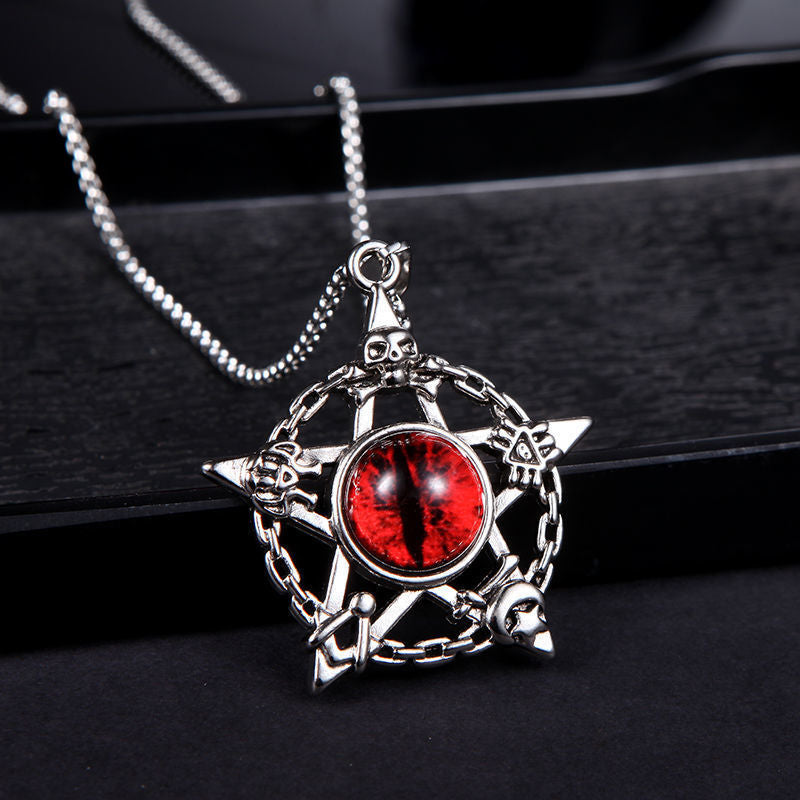 Style Old Five-pointed Star Turkish Blue Necklaces