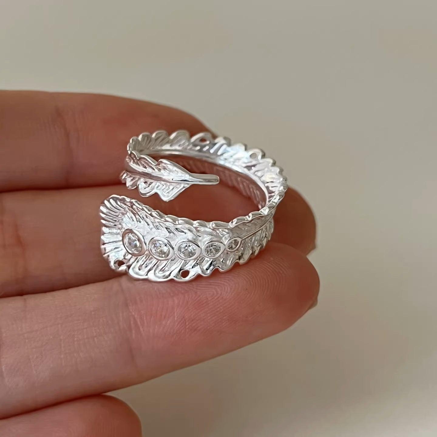 Women's Luxury Fashion Twin Open Style Index Rings