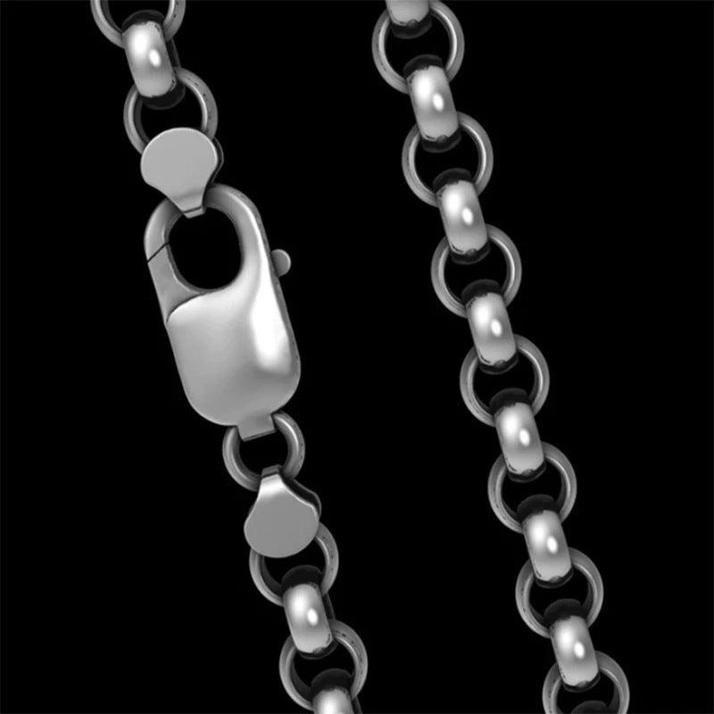 Billion Dark Hip Hop Skull Square Sier Plated Necklace