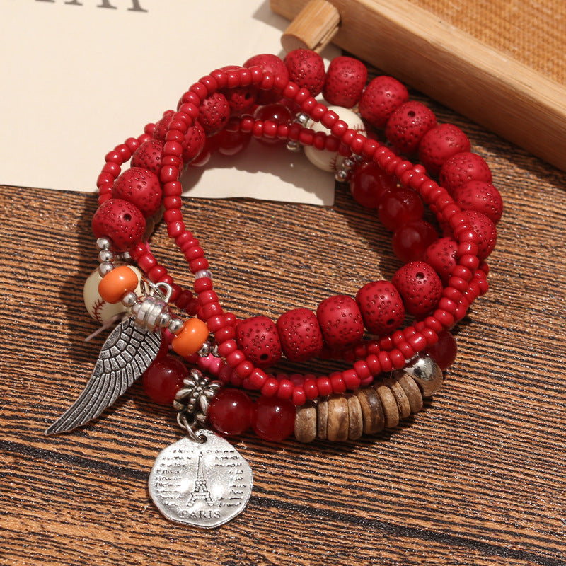 Women's Bohemian Beads Wings Personalized Ethnic Style Bracelets