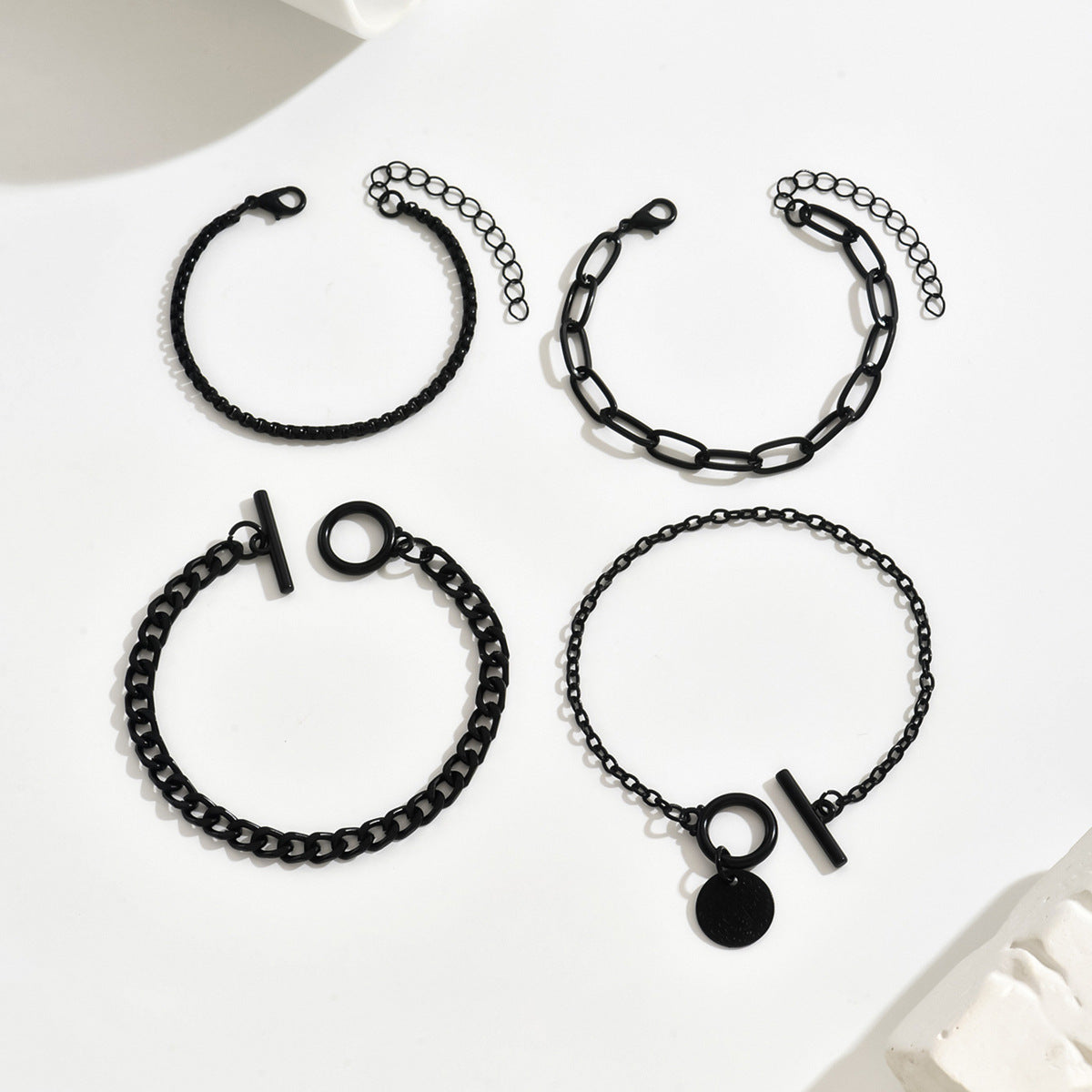 Punk Diamond Butterfly Twin Chain Hip Bracelet