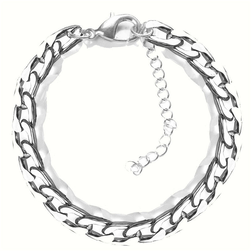 Casual Men's O-shaped Titanium Steel Stainless Bracelets