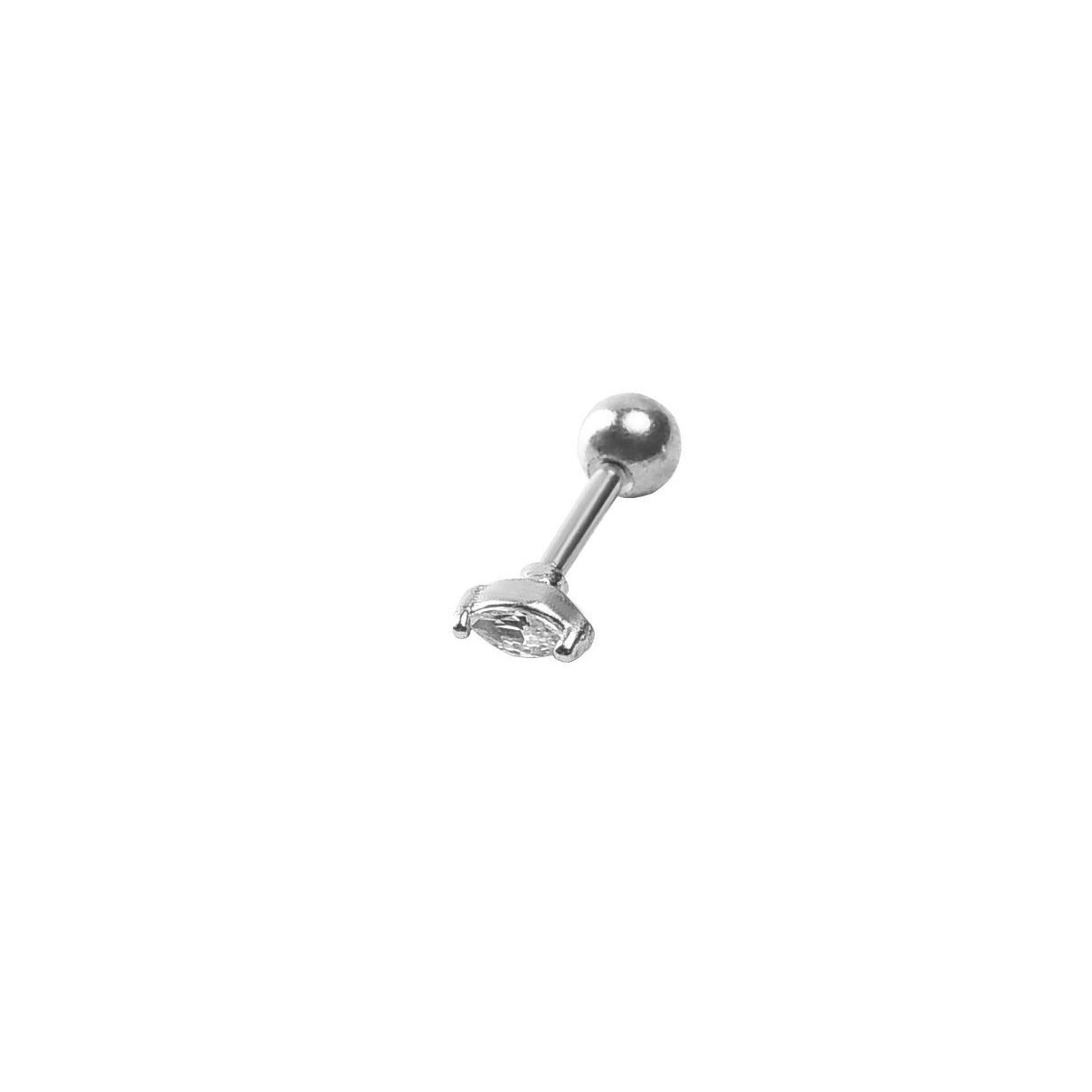 Inlaid Nail Straight Rod Stainless Steel Stud Earrings