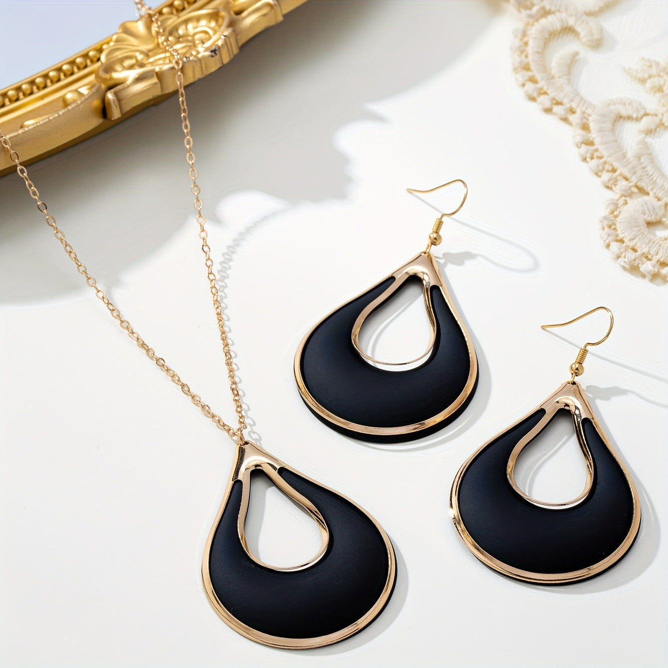 Eardrops Simple Temperament Female Creative Water Jewelry Set