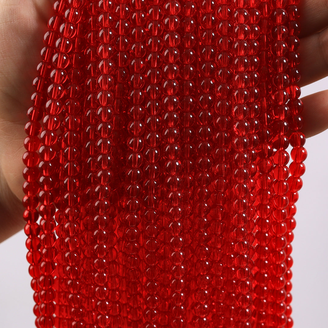 Fashion Glass Bead Transparent Color Imitation Jewelry Accessories