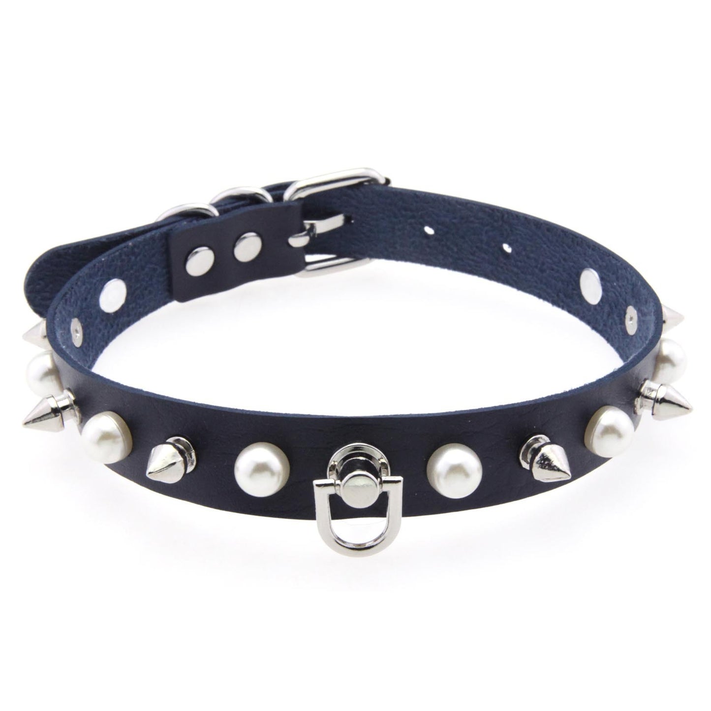 Nail Creative Imitation Pearl Rivet Buckle Clavicle Chain Sexy Collar