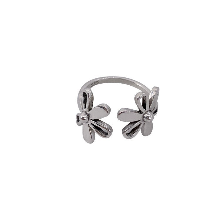 Flower Style Open Female Fashion Personalized Index Finger Trendy Rings