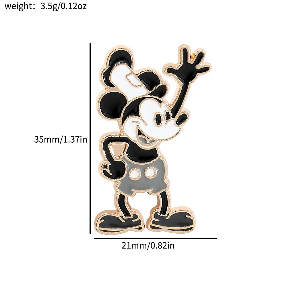 Princess Series Mickey Minnie Dwarf Winnie Brooches