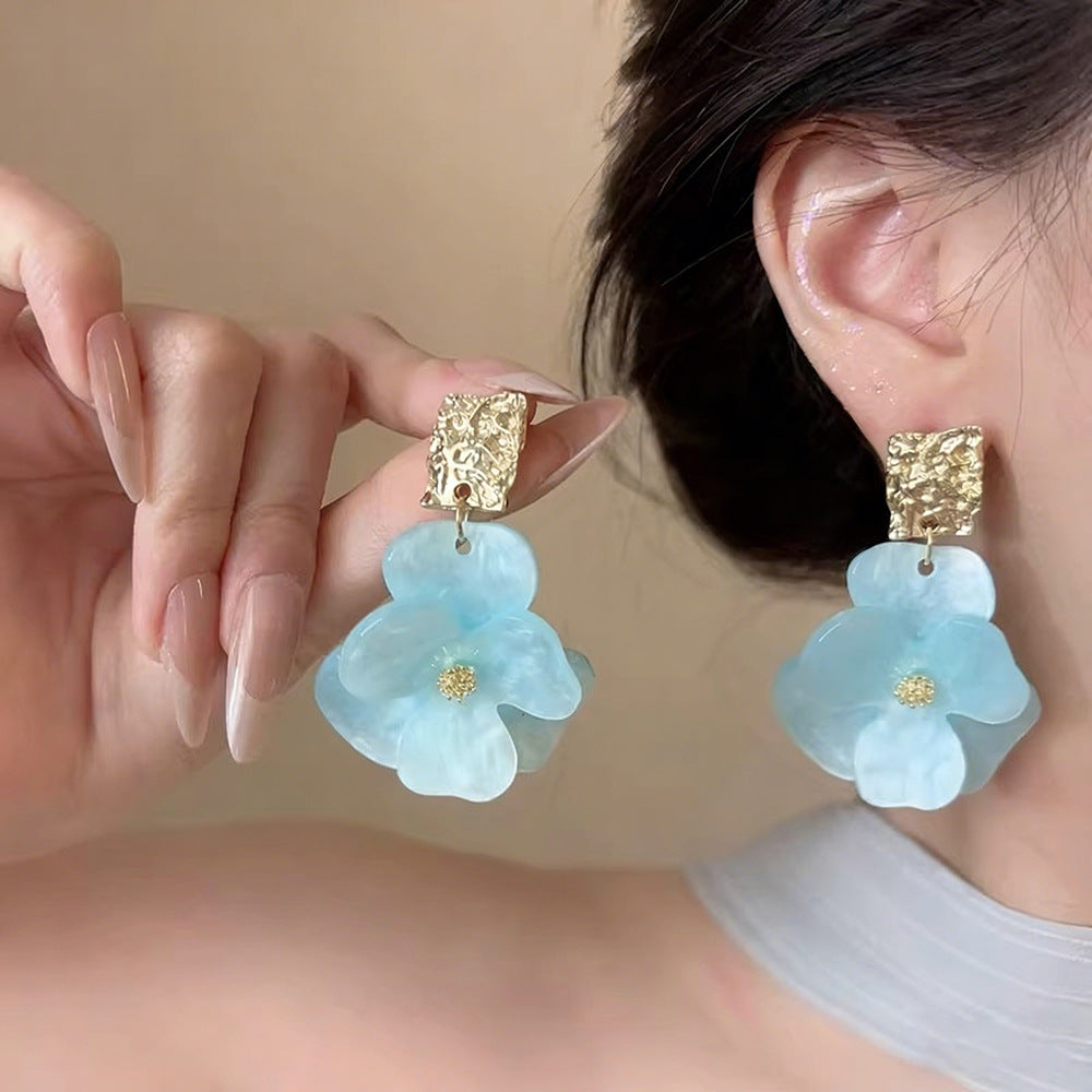 Flower Unique Beautiful Dopamine Super Fairy Sweet Vacation Earrings