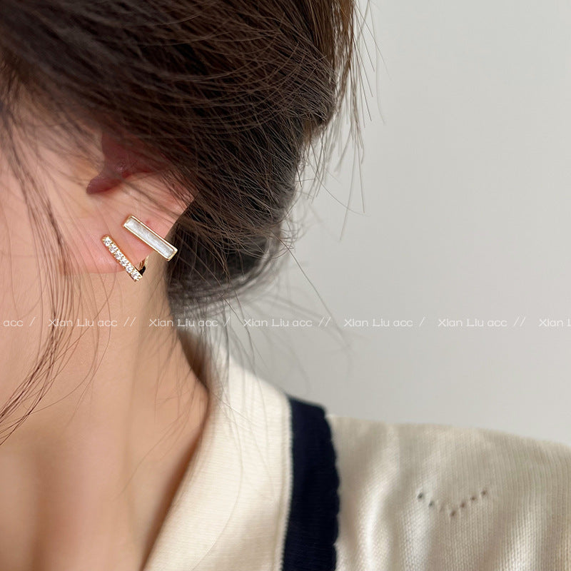 Women's Irregular Drop Oil Zircon For Trendy Light Luxury High-grade Stud Earrings