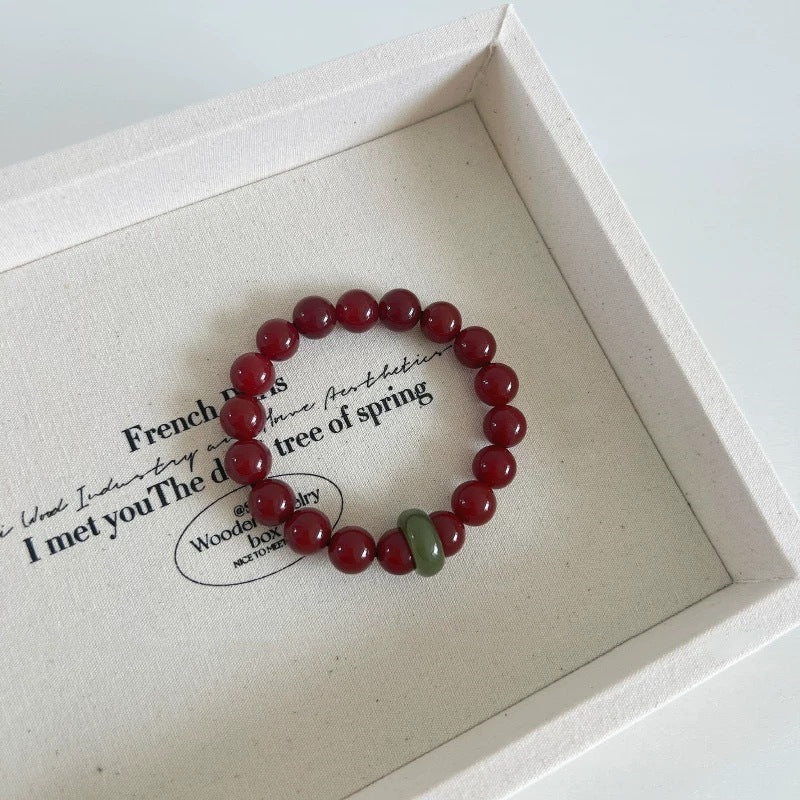 Chinese Imitation Natural Red Agate For Light Luxury Bracelets