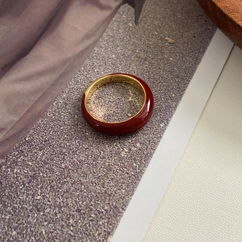 Light Luxury Minority Elegant French Atmosphere Sense Twin Rings
