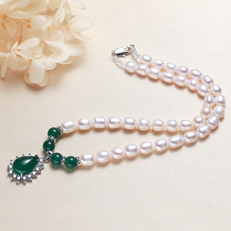 Bead Pearl Agate Small Stall Freshwater Necklace