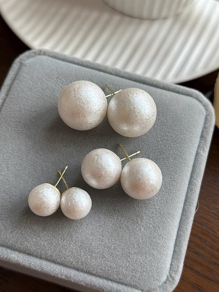 Sier Pearl Design Fashion Simple Style Earrings