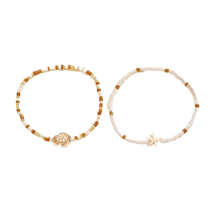 Beach Starfish Turtle Summer Vacation Style Anklets