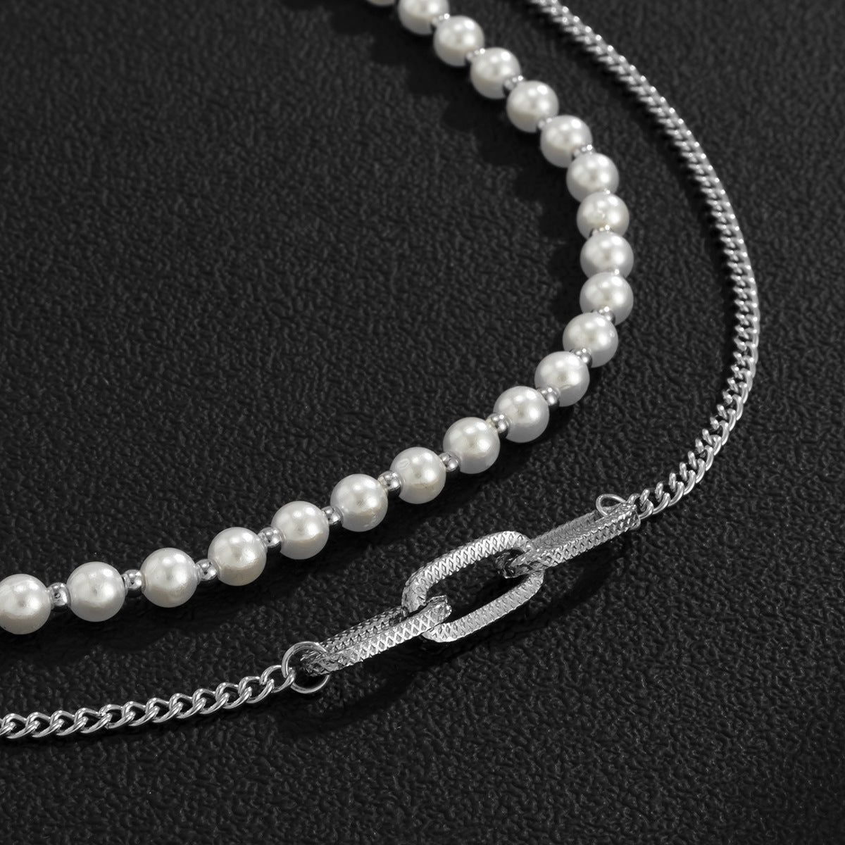 Men's Simple Style Double Layer Twisted Chain Necklaces