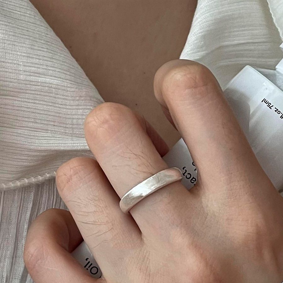 Women's Frosted Brushed Matte Surface Simple Versatile Personality Trendy Style Ring