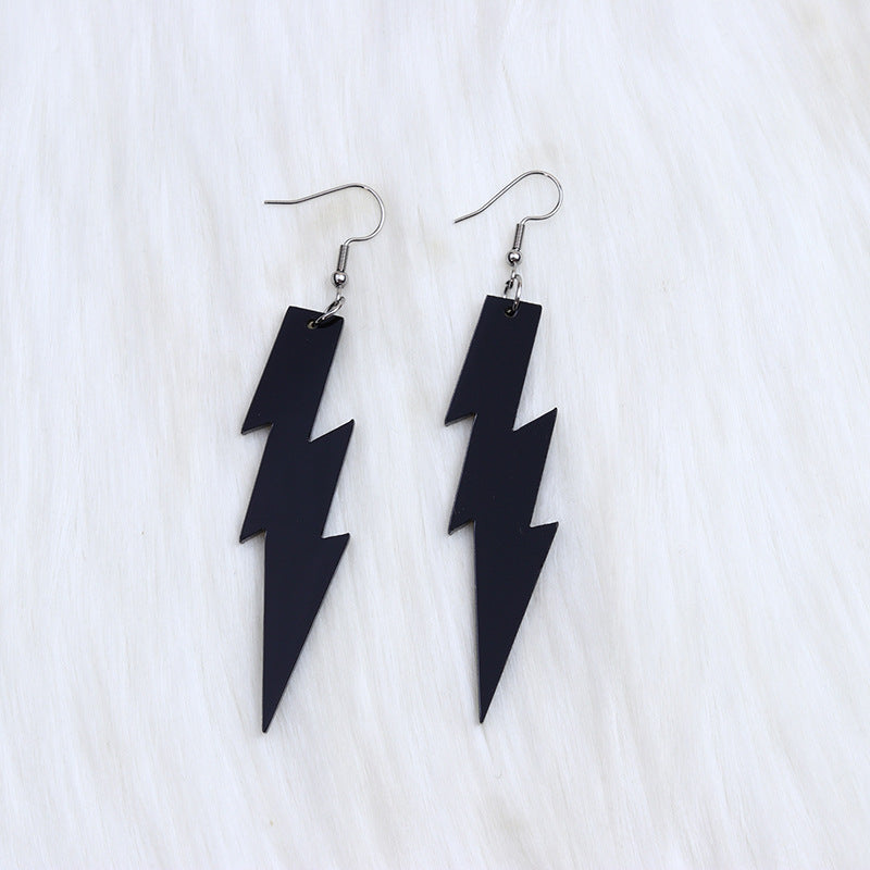 Fluorescent Lightning Acrylic Ear Design Sense Earrings