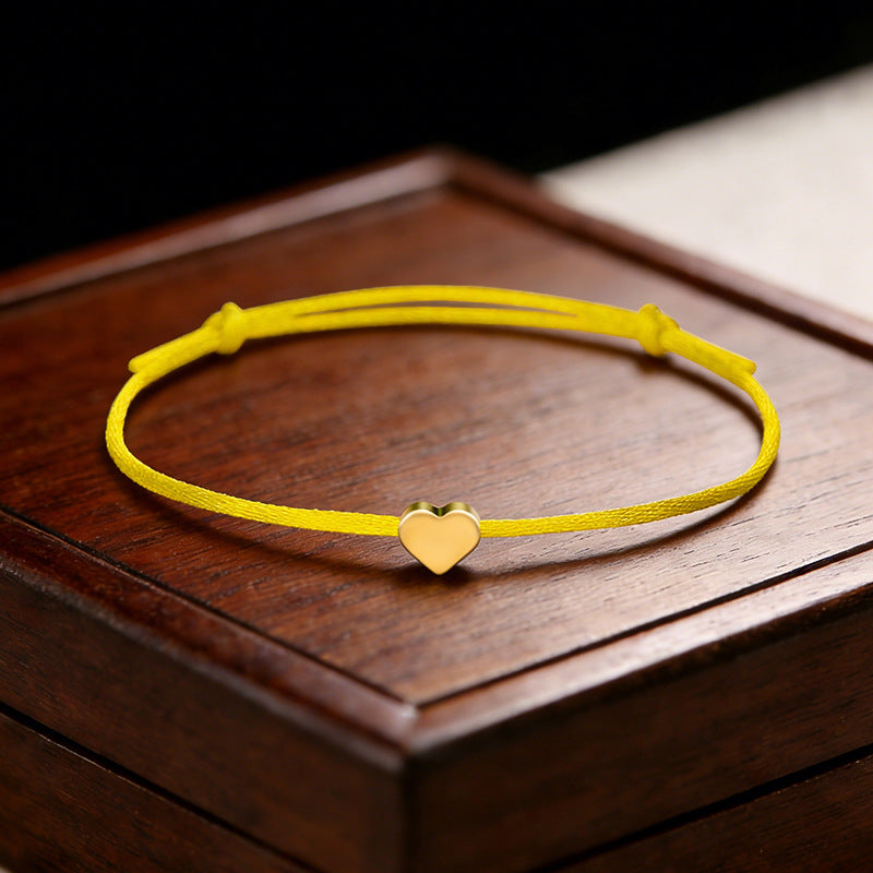 Adjustable Lucky Love Heart Shape Ten Colors Bracelet