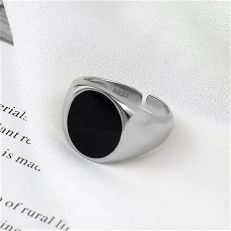 Oval Light Body Epoxy Hip Hop Trend Personality Rings