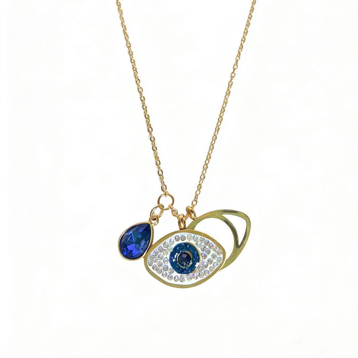 Body Titanium Steel Fashion Devil's Eye Clavicle Necklace