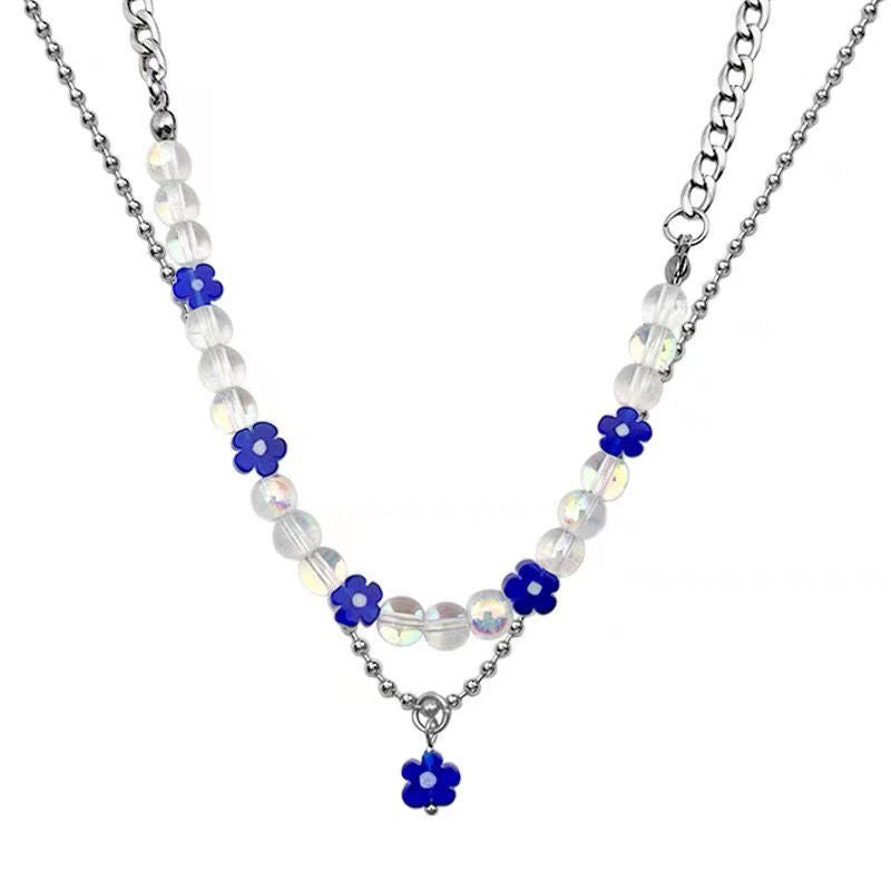 Flower Niche Design Crystal Clavicle Chain Wind Necklaces